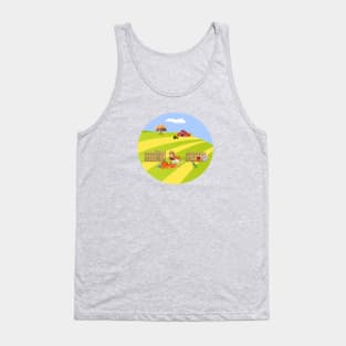 Blenheim Cavalier King Charles Spaniel Dog on the Farm Tank Top